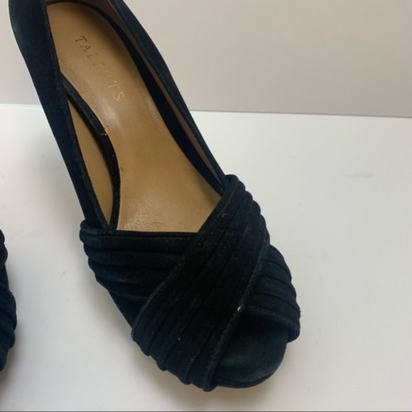 Talbots Black Suede Open Toe Pumps - Picture 7 of 11